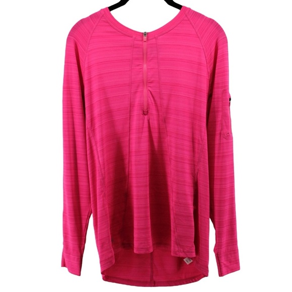 Athleta Barbie Spring Hot Pink Zipup Athletic Lightweight Comfort Jacket Size XL - Picture 2 of 12